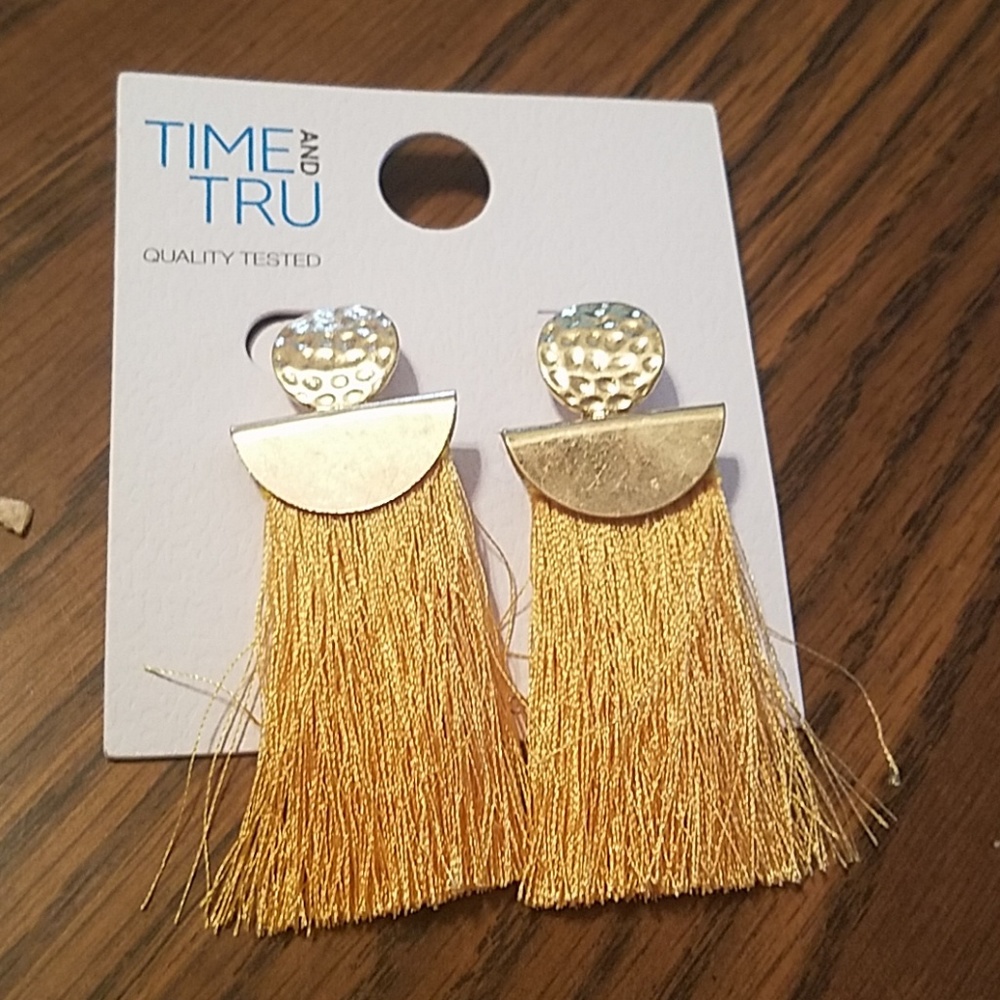 Gold Tassel Earrings